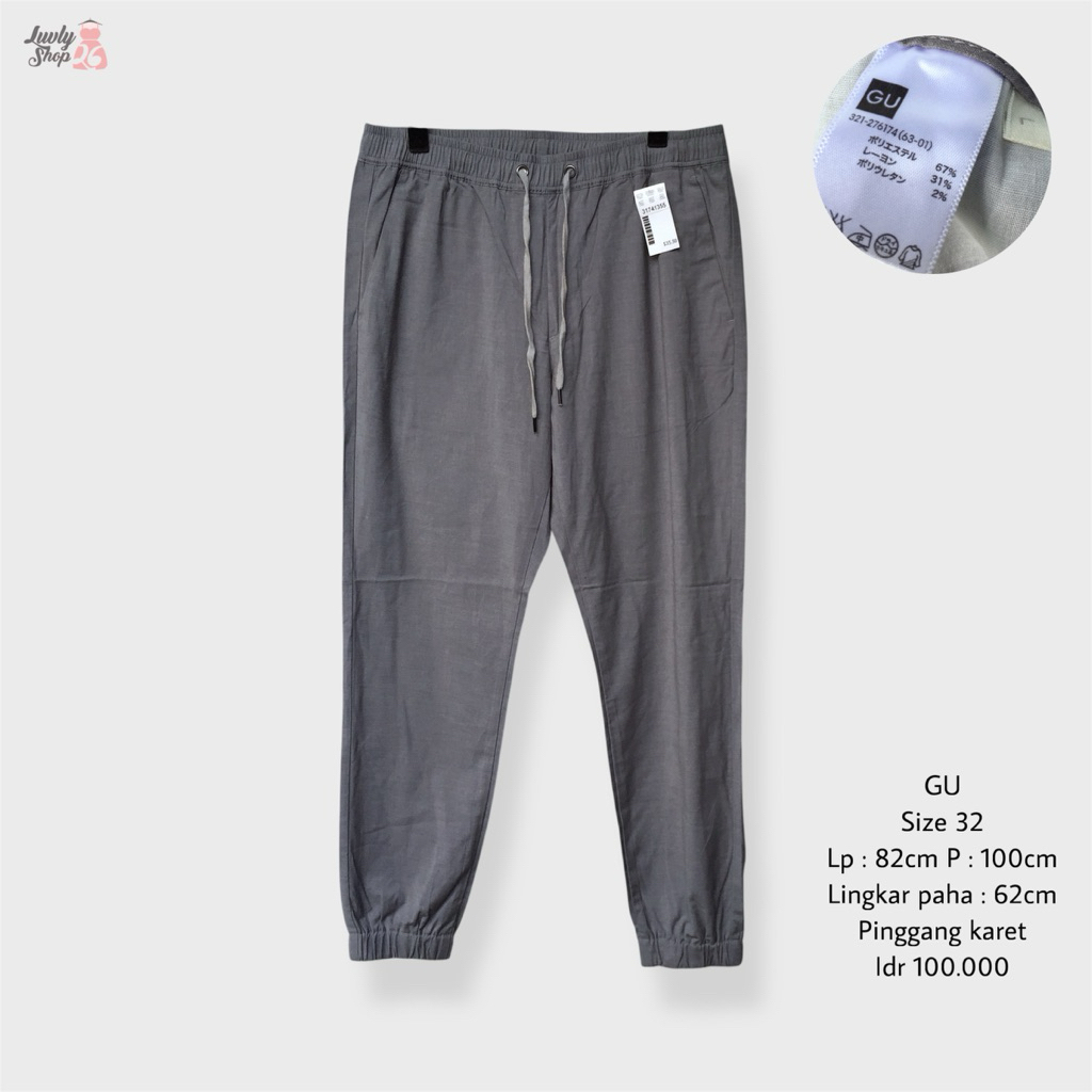 gu by uniqlo celana jogger