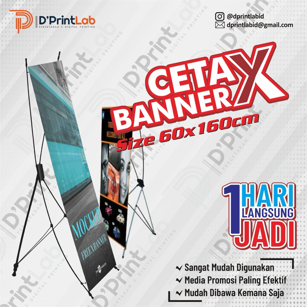 Banner tiang/ X banner / Y banner / Roll Banner