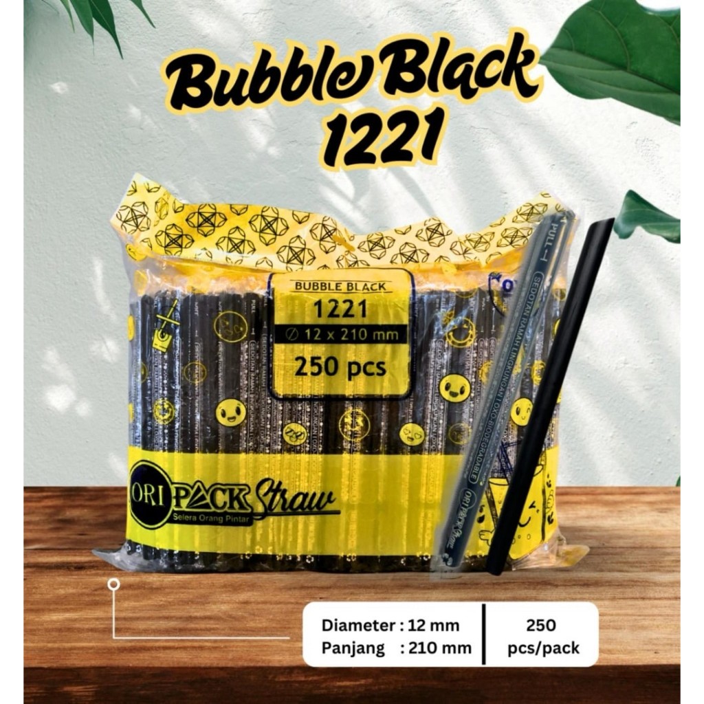 (250 pcs) Sedotan BOBA 12 mm | Sedotan Steril | Pipet 12mm | Sedotan Cover | Sedotan Runcing