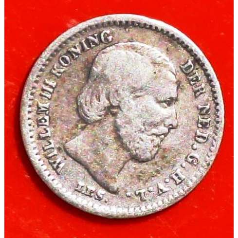 BL419 koin 5 cent 1862 King Willem 3 Belanda koin perak