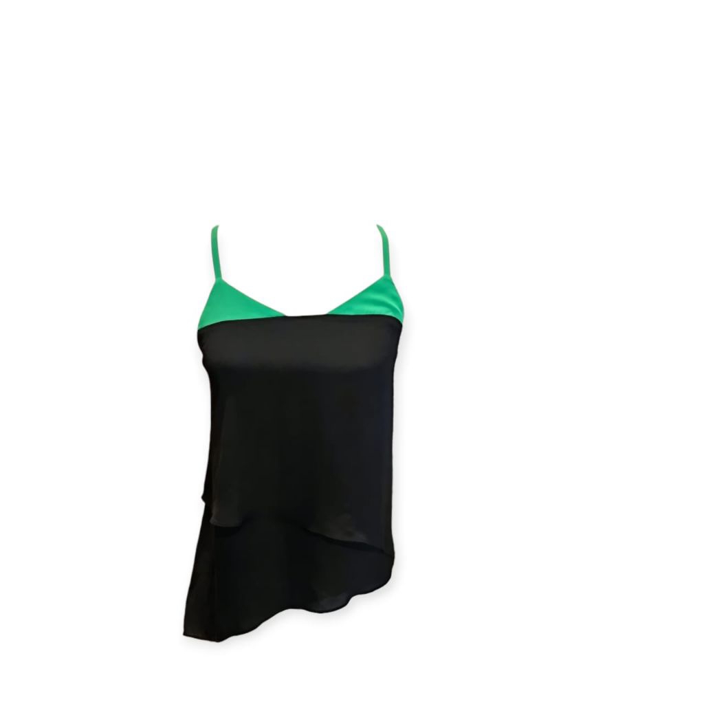 Bcbgmaxazria Black & Green Tanktop