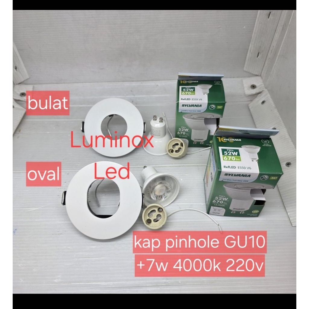 kap pinhole gu10 led osram dan sylvania 5w 7w / spotlight pin hole 5watt 7watt 3000k 4000k 220v