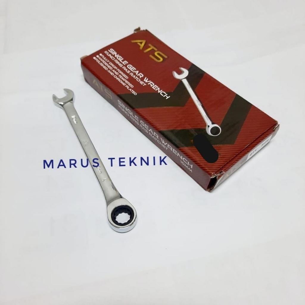 Kunci Ring Pas Rachet 10mm bahan Crv ATS