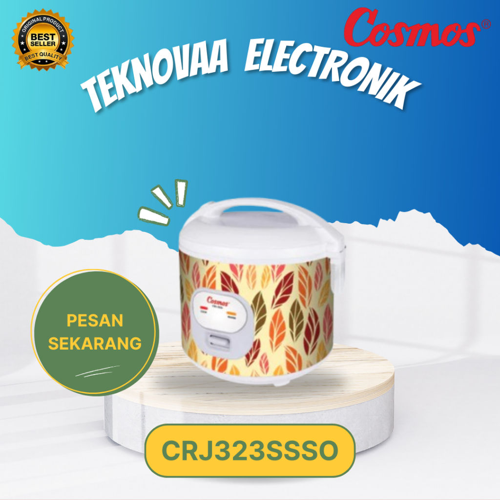 COSMOS RICE COOKER 1.8L CRJ 323sSSO Low Watt/CRJ323sSSO/CRJ323s SSO/CRJ-323sSSO/ORIGINAL GARANSI