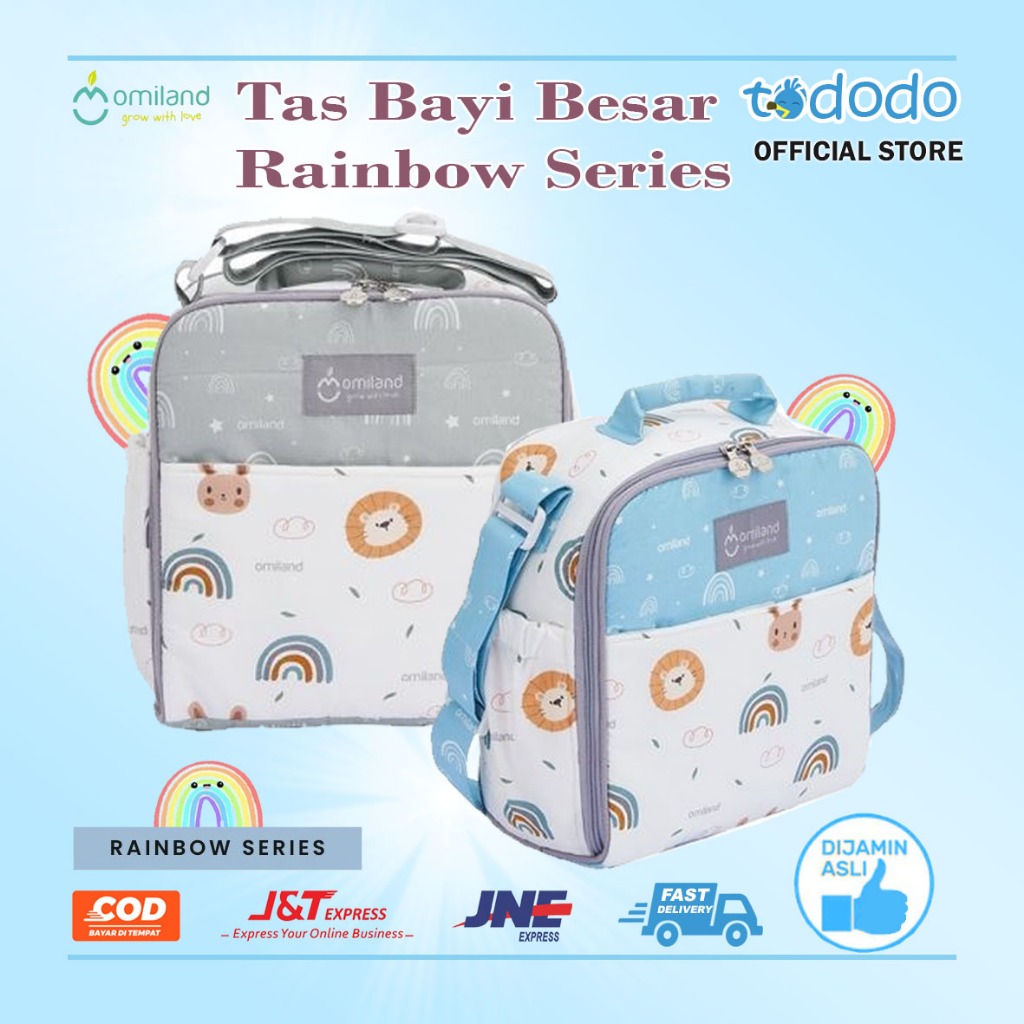 Tas Perlengkapan Bayi Besar Omiland Rainbow Series