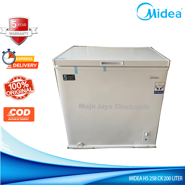 MIDEA Chest Freezer 200 Liter HS 258 CK Cooler BOX
