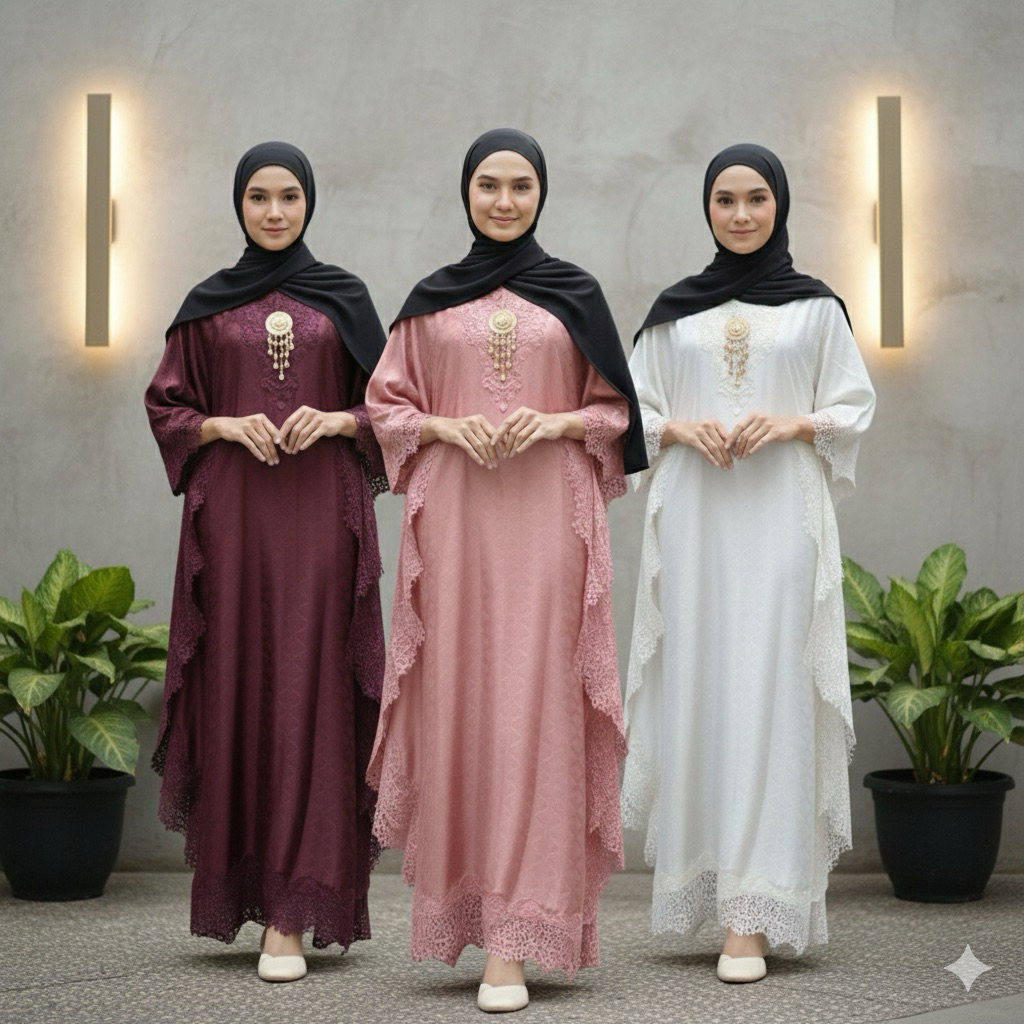 Gamis kaftan Muslim Jaguard Silk premium
