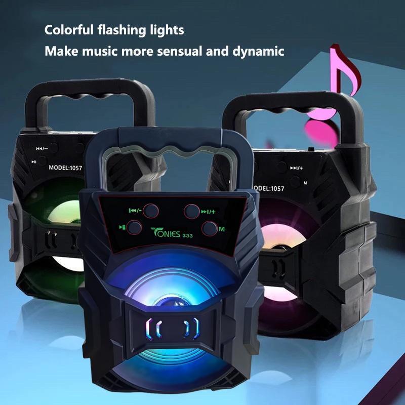 Speaker Bluetooth TONIES-333 Tidak ada mikrofon  Aktif Portable Super Bass Wireless Speker USB