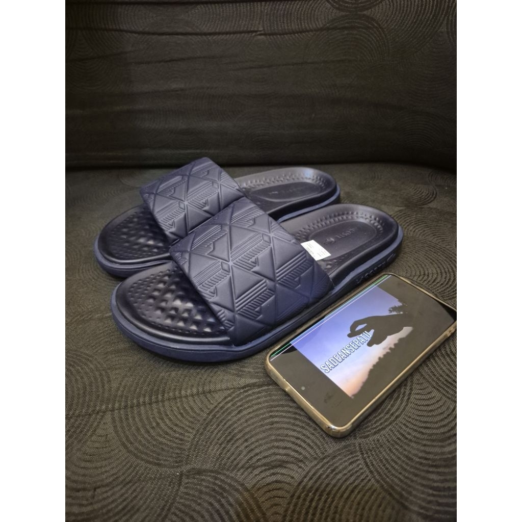 Sandal Lacoste Serve Slide Dual Navy Original