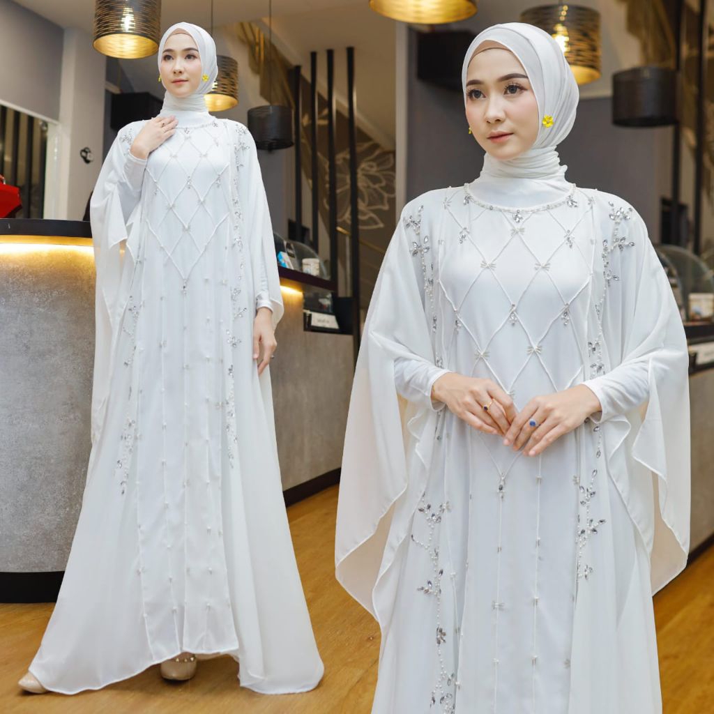 New collection//Kaftan Natasha ( Free inner Gamis Dan Pashmina) Kaftan Premium Terbaru Simpel Dan El