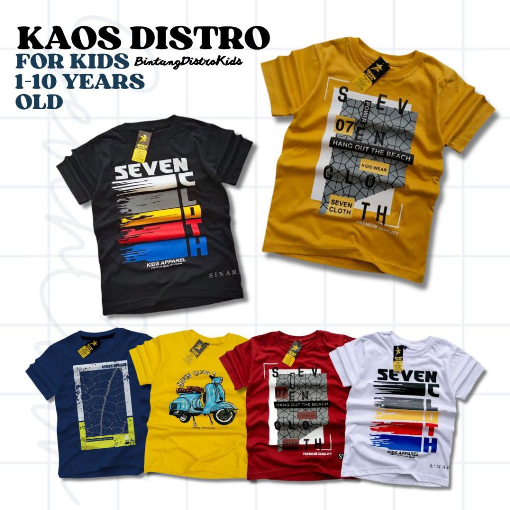 Kaos distro anak Sevencloth Terbaru