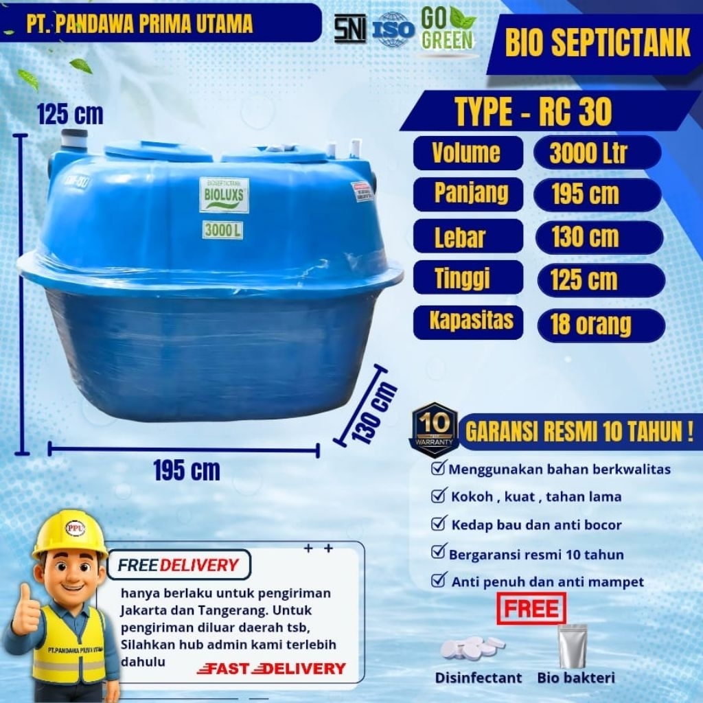 Septictank bio 3000 Liter , Bio luxs, biotech, biofil Type RC 3000 Liter