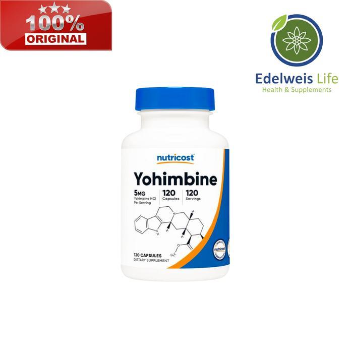 Nutricost Yohimbine HCl 5mg 120 caps| Quebrachine | Yohimbe | Extra St