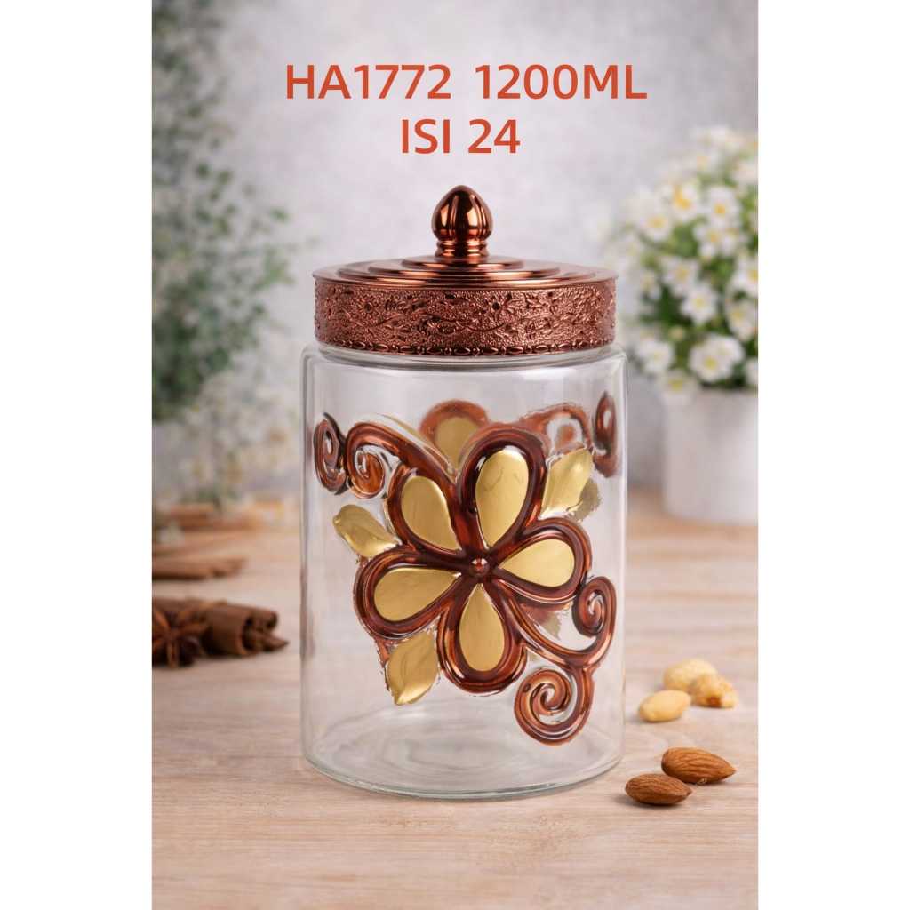 new product toples kaca golden rose motif batik tutup gold toples golden rose toples kue lebaran