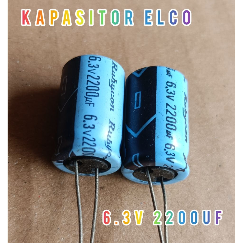 KAPASITOR ELCO 6.3V 2200UF RUBYCON