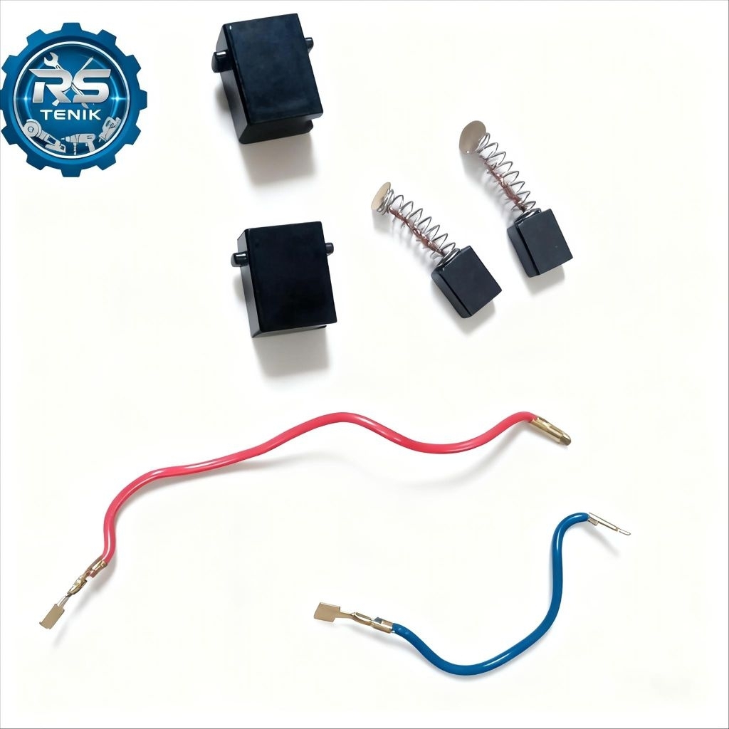 Brush holder Mesin Bor 10 mm/Brush holder plus carbon brush Mesin Bor 10 mm