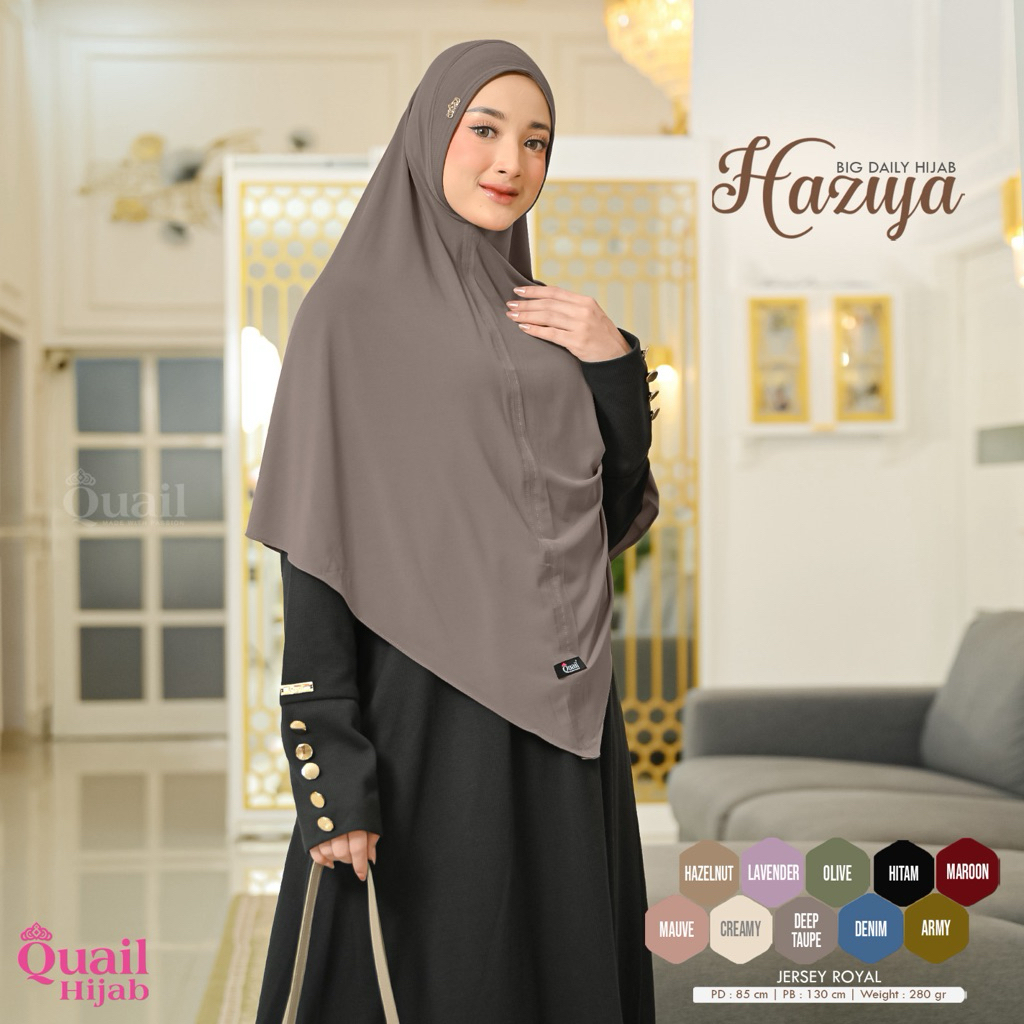 Quail Hijab - HAZIYA HIJAB BERGO INSTAN ORI QUAIL JERSEY PREMIUM