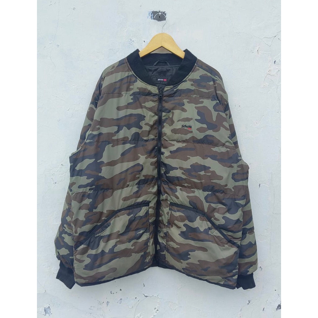 Schott NYC N3-B camoflage puffer reversible bomber