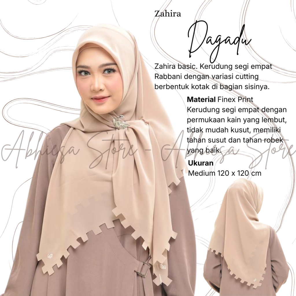 Kerudung Rabbani segiempat Zahira Dagadu M