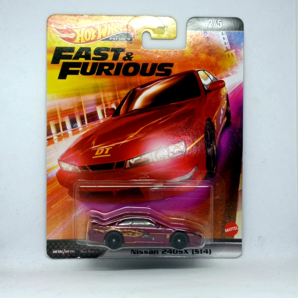 Hot Wheels Premium Nissan 240SX (S14) Fast & Furious merah