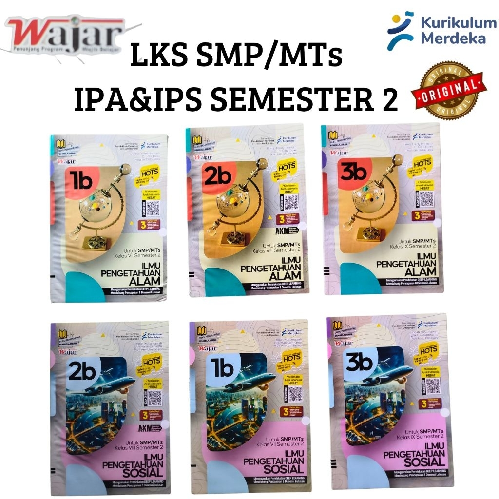 LKS WAJAR MATA PELAJARAN IPA&IPS KELAS 7,8,9 KURIKULUM MERDEKA SEMESTER 2