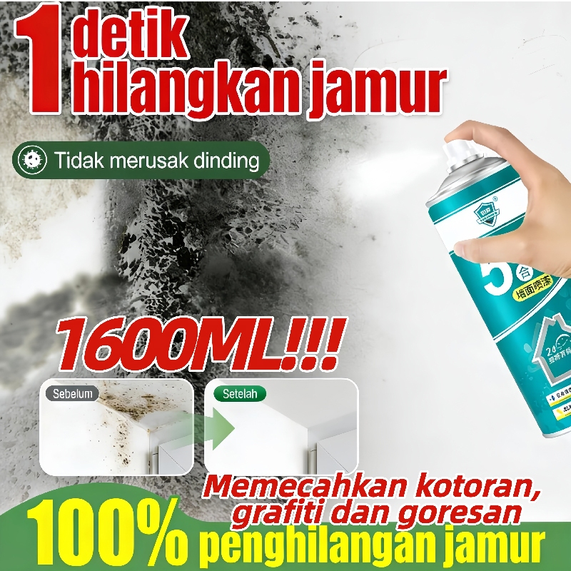 Anti Jamur Cat Semprot Tembok 1600ML dempul tembok retak dan bolong Semprot cat tembok putih kamar d