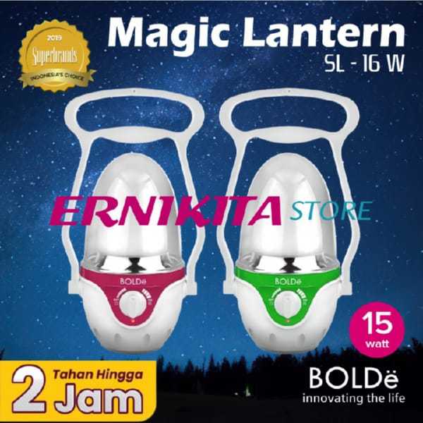 Emergency Lampu Portable BOLDe MAGIC LANTERN Daya Tinggi Baterai Besar USB Charge