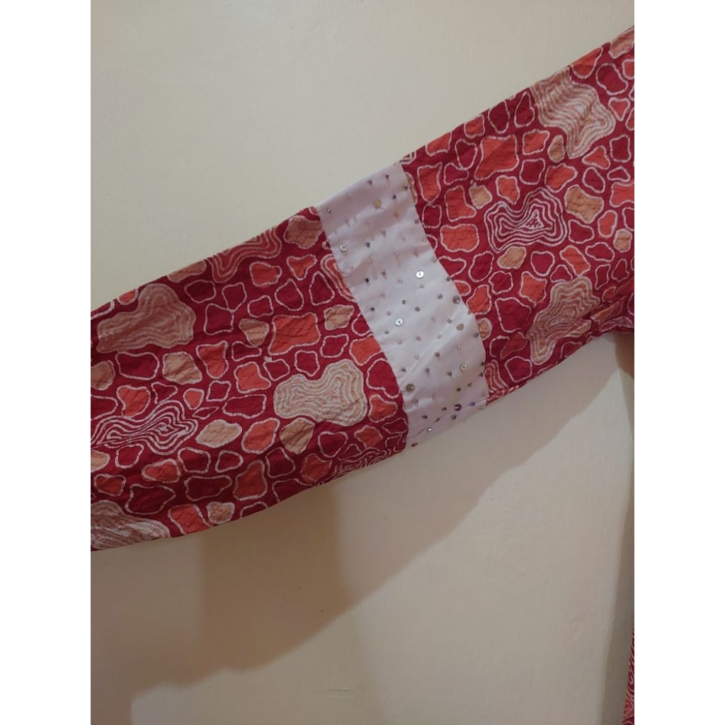 gamis batik sutra asli second