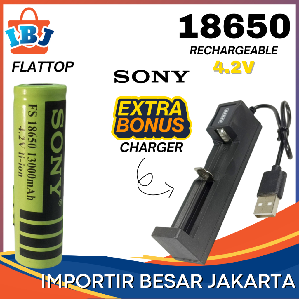 ORIGINAL BATERAI SENTER - BATERAI KIPAS ANGIN PORTABLE MINI - BATERAI 18650 BATRE 18650 Baterai 1865