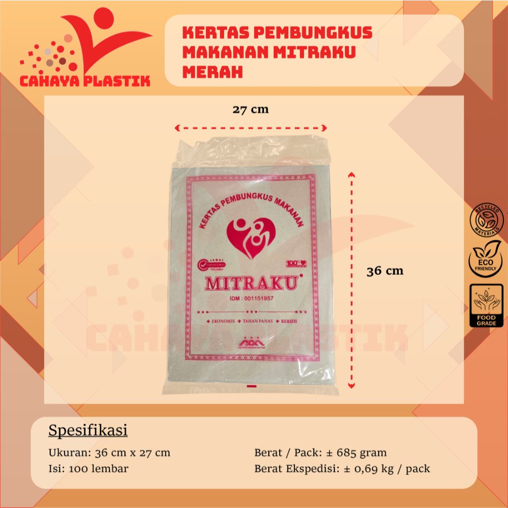 Kertas Nasi Coklat Royal| Kertas Pembungkus Segala Jenis Makanan