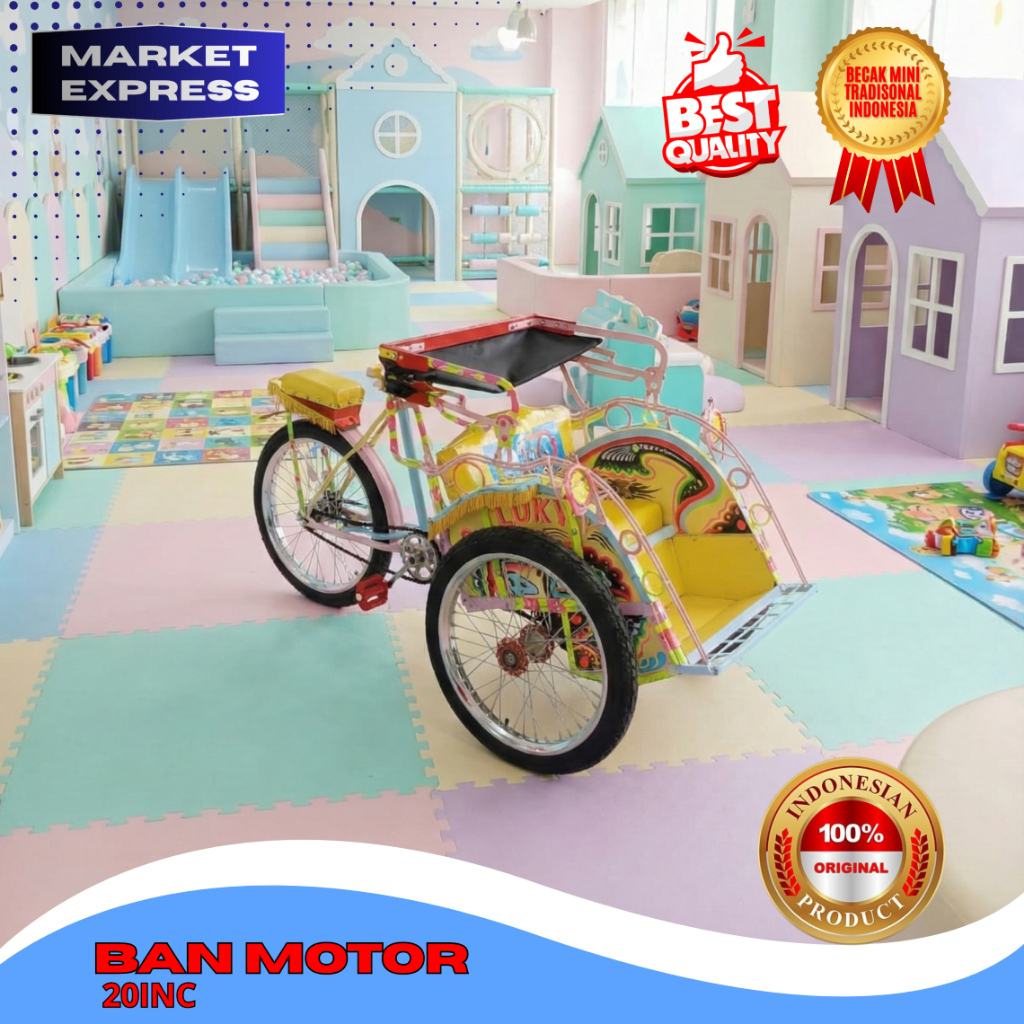 becak mini anak gowes tradisional indonesia