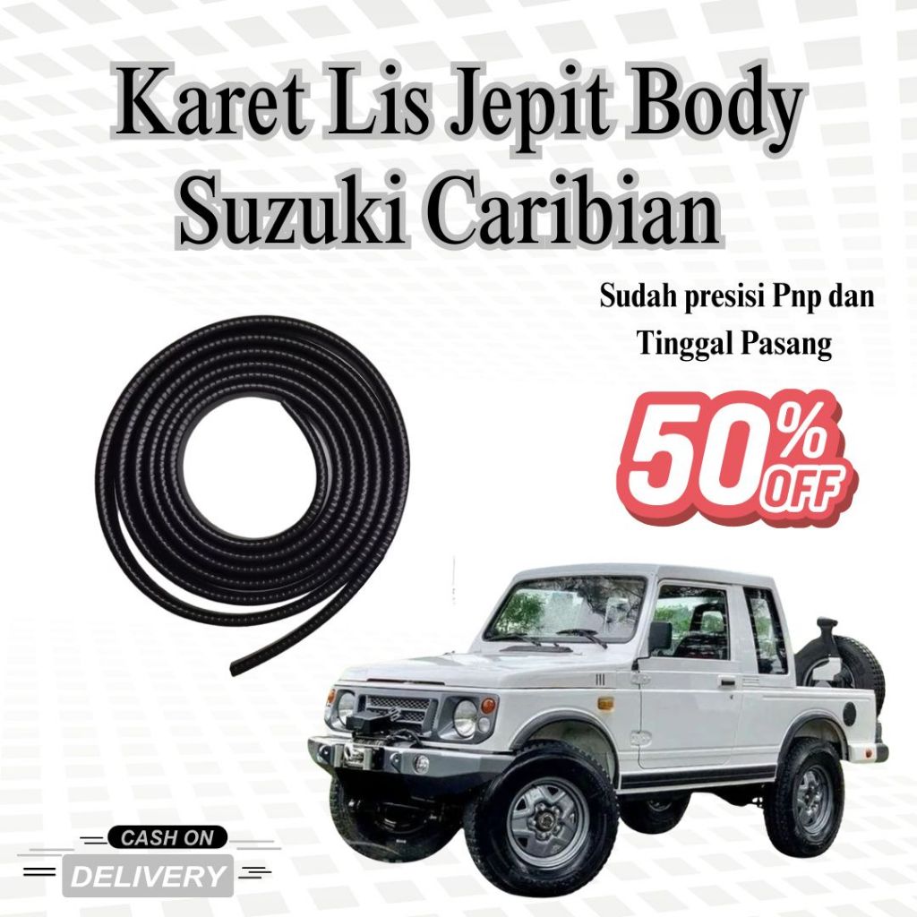 Karet Jepit Body Pintu Suzuki Caribian | Karet Lis & Penahan Body Mobil