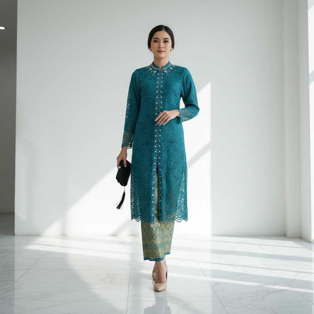 Vanriz Kebaya-Kebaya Tunik Burkat Wanita Modern Baju Kurung Zola Jumbo