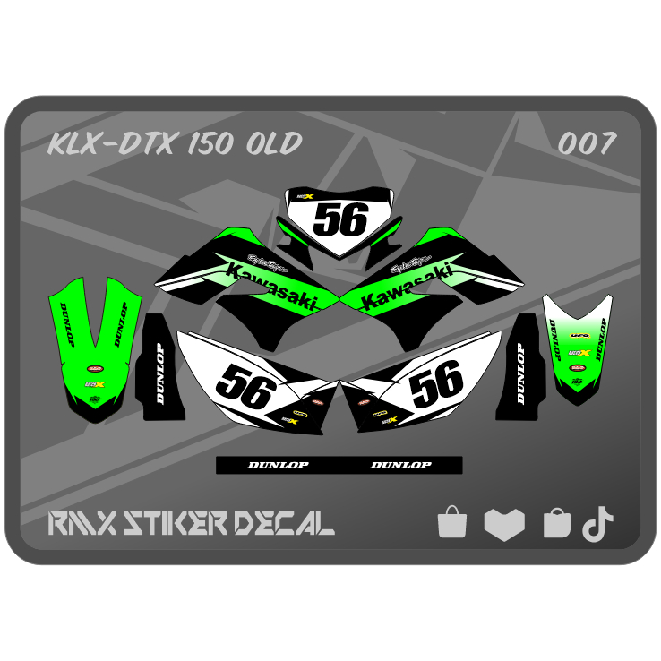 STIKER KLX 150 S/L FULLBODY (007) STICKER DECAL DEKAL D-TRACKER DTRACKER DTX LAMA OLD 2009 2010 2011
