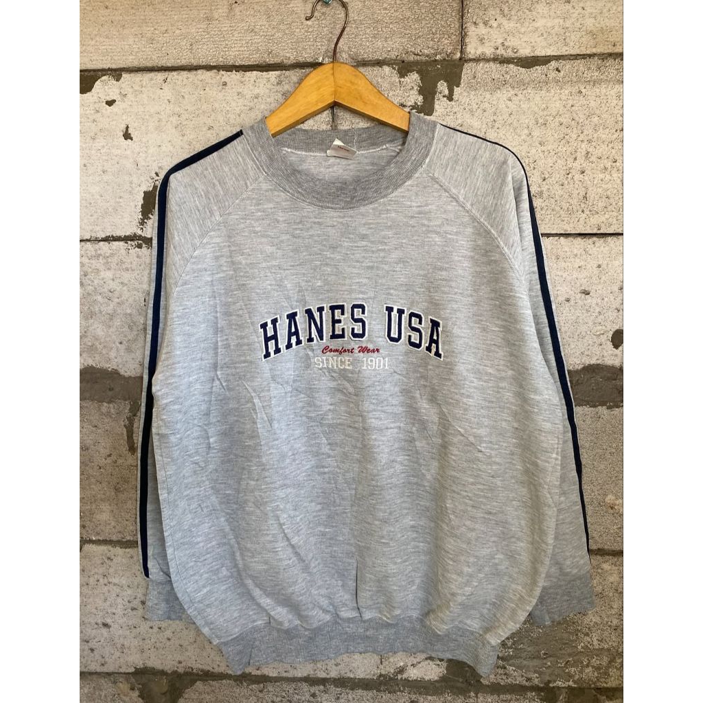 HANES USA SCRIPT CREWNECK