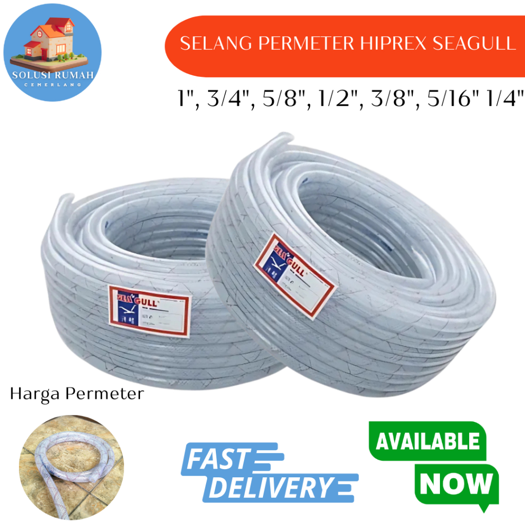 Selang Serat Benang Merk MILLIARD hyprex Sea Gull Permeter Ukuran 1", 3/4", 5/8", 1/2", 3/8", 5/16",