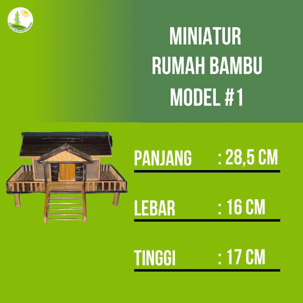 Miniatur rumah bambu 1 / miniatur rumah / miniatur bambu