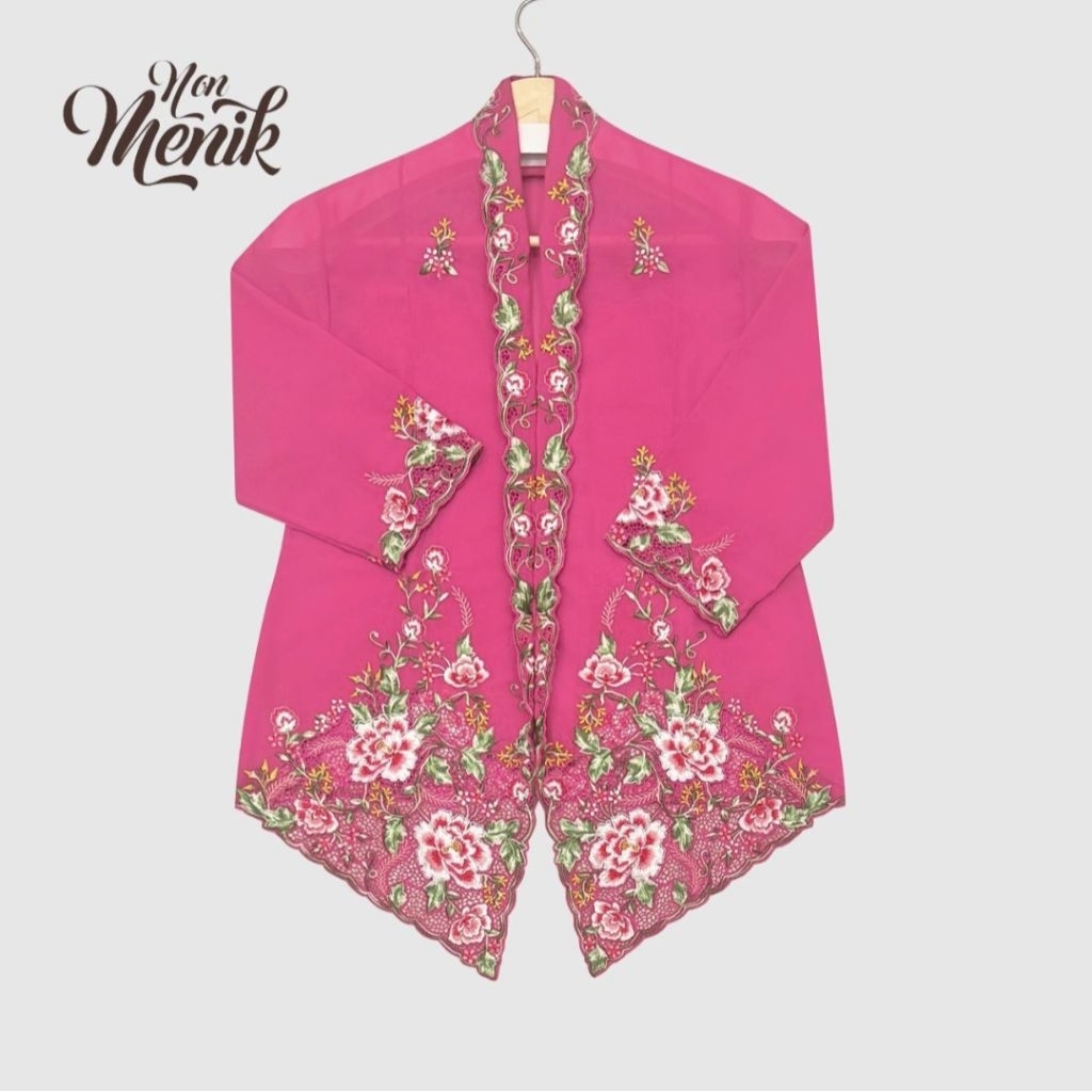 S KEBAYA FUSCHIA BUNGA2 TRADISIONAL
