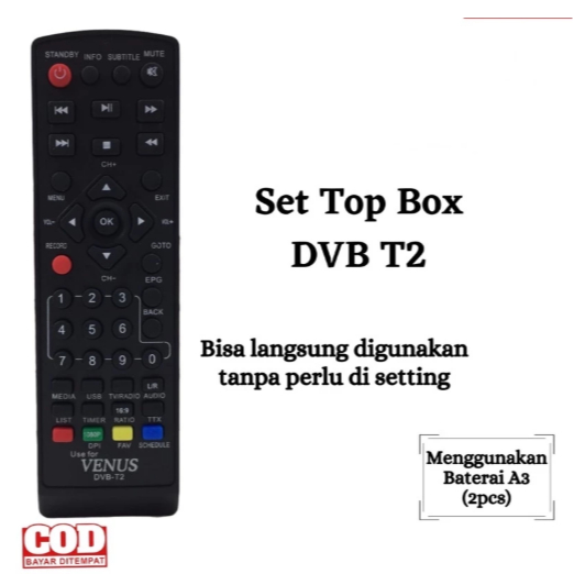 Remot STB / Remot Set Top Box / Remote STB Universal / Remot STB Multi / LUBY / ADVANCE / WELHOME / 