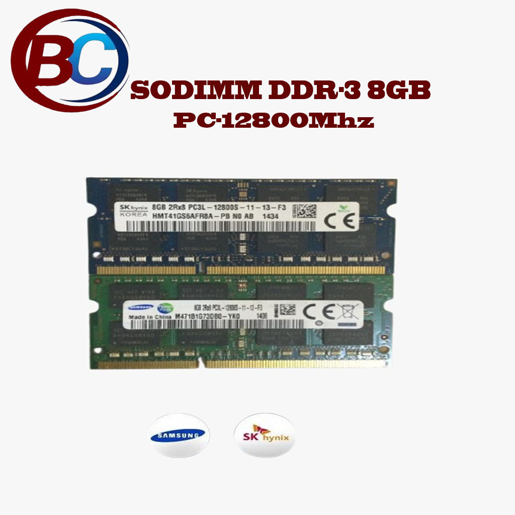 RAM SODIMM DDR3 8GB PC10600Mhz-PC12800Mhz