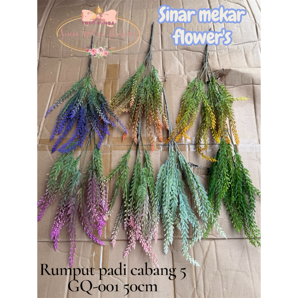 12Tangkai Rumput Padi Artificial/Bunga Dekorasi