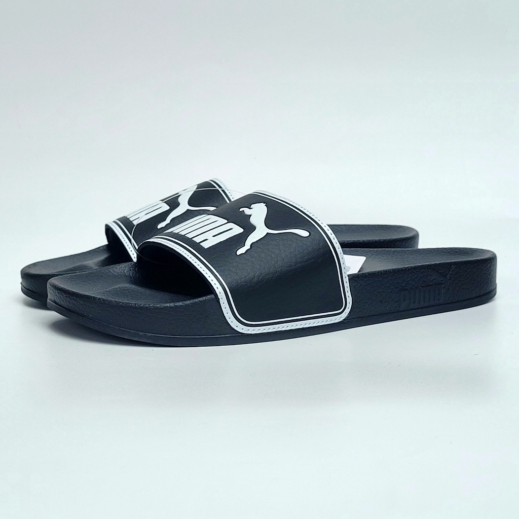 Puma Leadcat Slide Original Sandal Sendal Selop Pria Cowok Black Hitam Ori BNIB