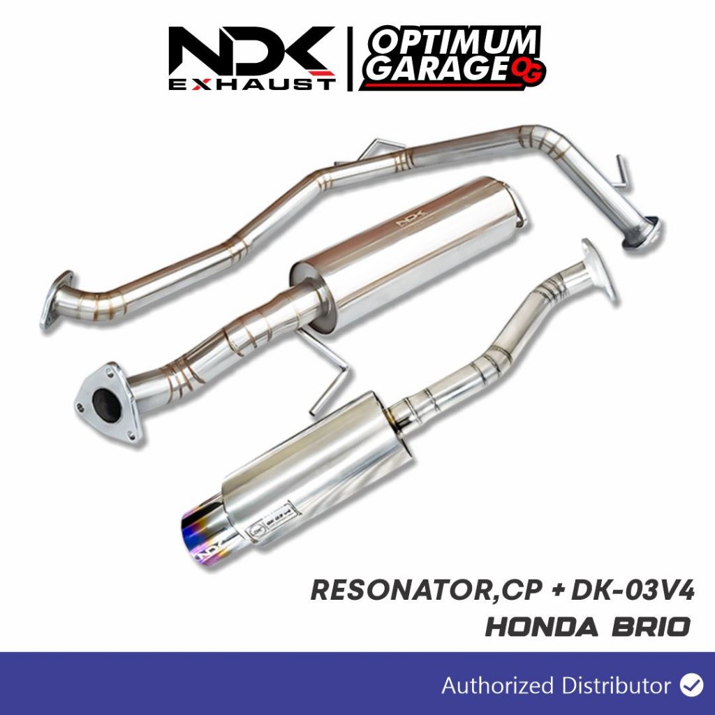 KNALPOT MOBIL  HONDA BRIO SEMI FULL SISTEM NDK EXHAUST MUFFLER RESONATOR  CENTERPIPE BOLTON