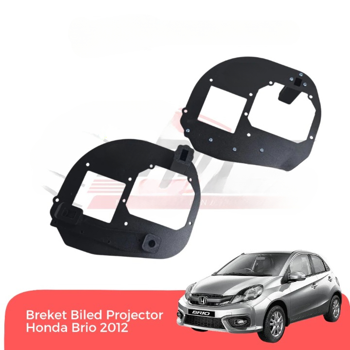 Bracket Retrofit Double BILED Projector 3inch untuk Super Brio Old 2012 Tebal 2mm
