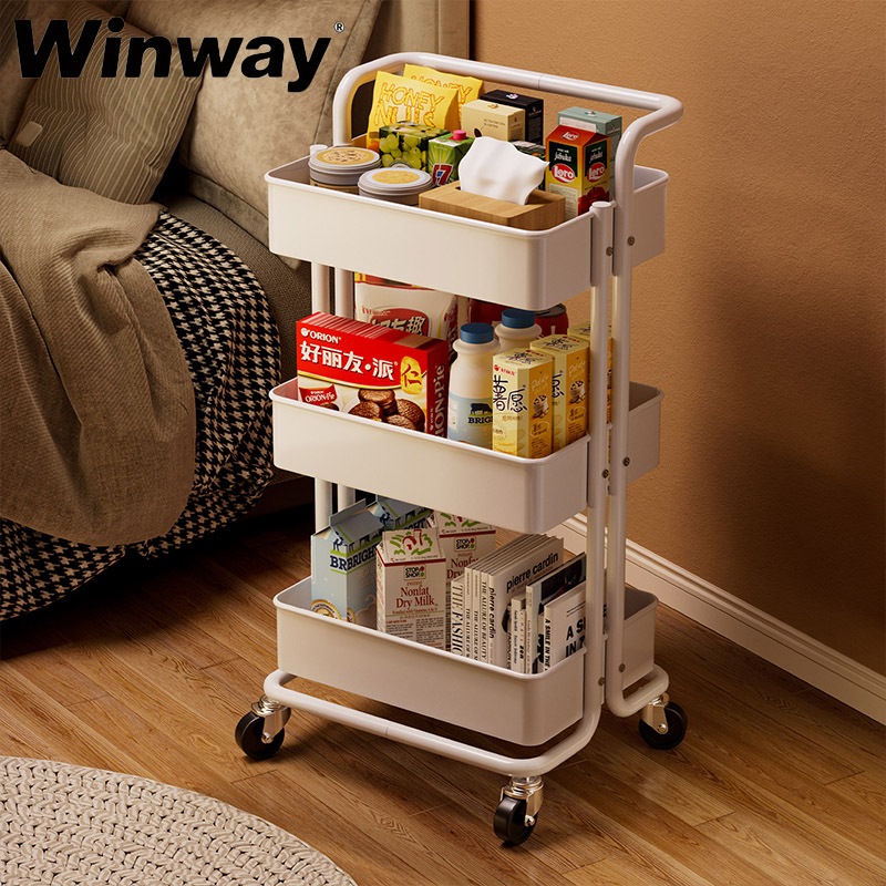 Rak Troli Susun Serbaguna Rak kamar mandi Rak Salon Rak Dapur Stainless Rak Troli 34 Susun Besi