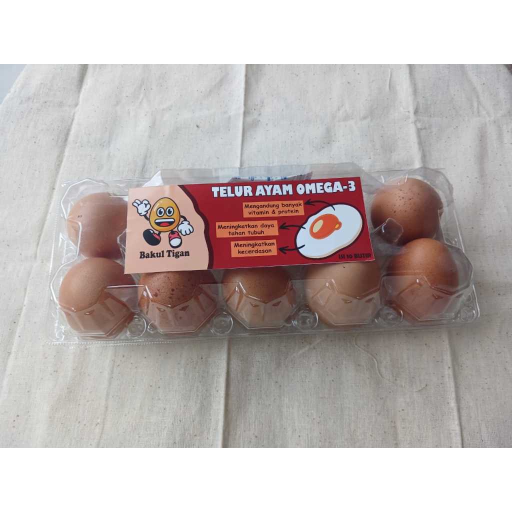 Telur Ayam Omega 3 Fresh dari Kandang (isi 10 butir)