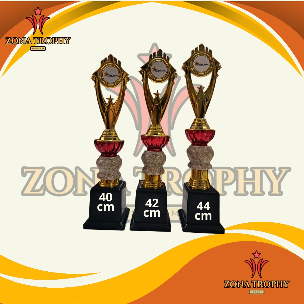 Piala Mangkok kecil kombinasi Marmer cantik Piala satuan atau set tinggi piala 40cm-44cm