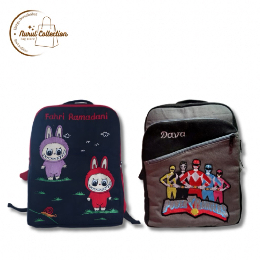 Tas Ransel Anak Bordir (Custom Nama)