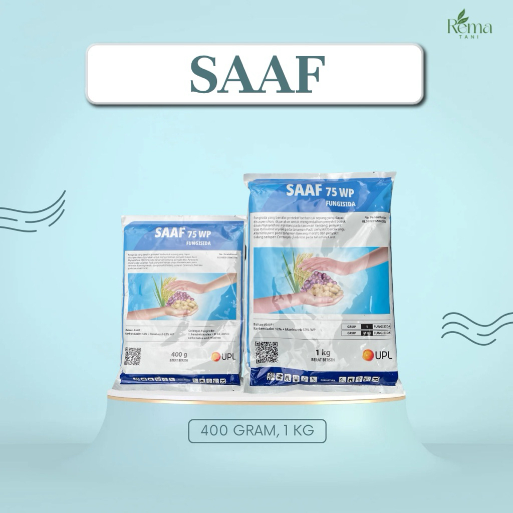 FUNGISIDA SAAF 75 WP KEMASAN 400 GR DAN 1 KG