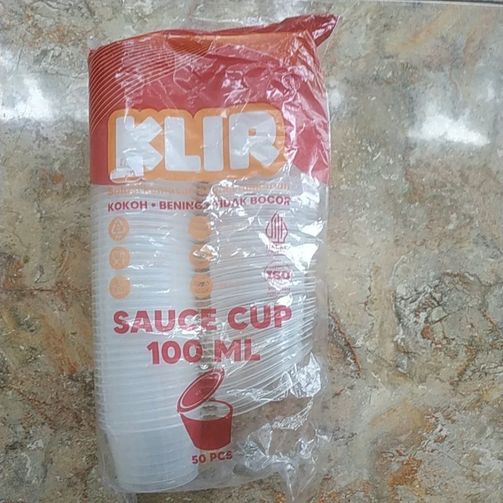 Klir Sauce Cup 100 ML / Pak